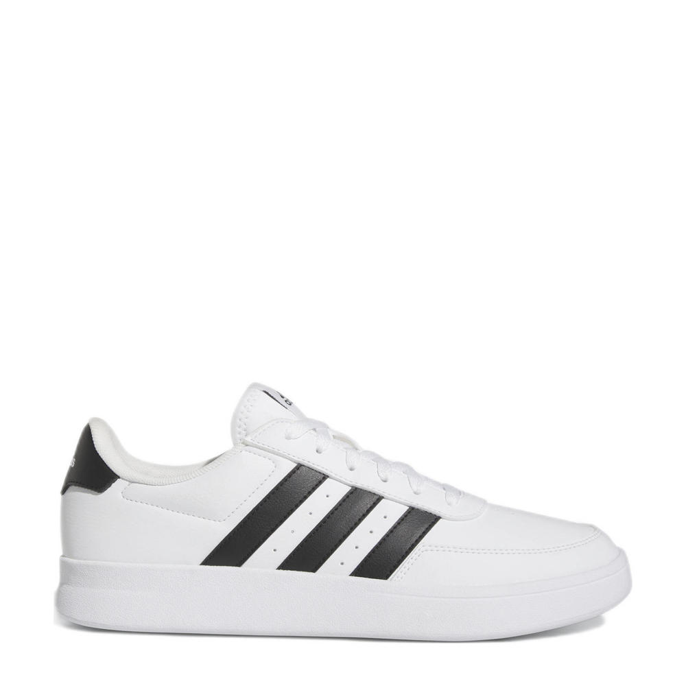 Wit en zwarte heren adidas Sportswear Breaknet 2.0 sneakers van imitatieleer/voering: mesh/voetbed: eva met veters