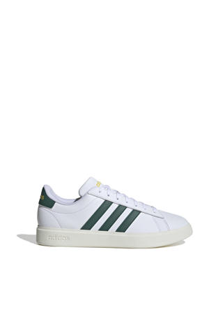 Grand Court 2.0 sneakers wit/donkergroen