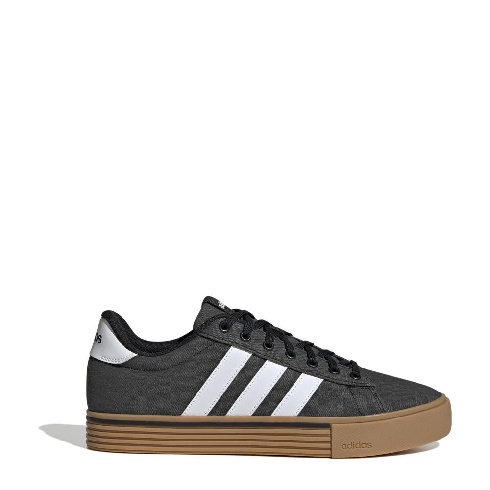 Zwart en witte unisex adidas Sportswear Daily 4.0 sneakers van imitatieleer/voering: mesh/voetbed:: eva met veters en effen