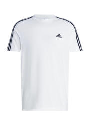 thumbnail: Wit en zwarte heren adidas Sportswear T-shirt van katoen met logo dessin, korte mouwen en ronde hals