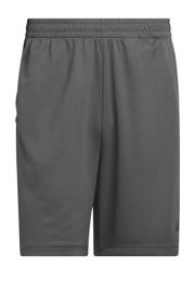 thumbnail: Grijs en zwarte heren adidas Performance Senior sportshort van polyester met regular fit en elastische tailleband met koord