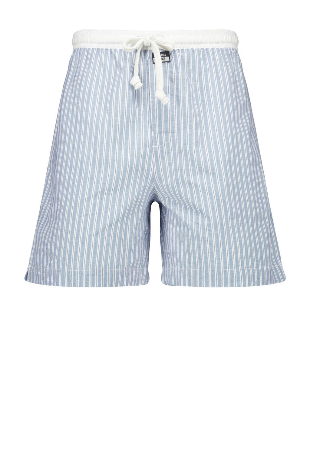 America Today pyjamashort Lennon blauw/wit