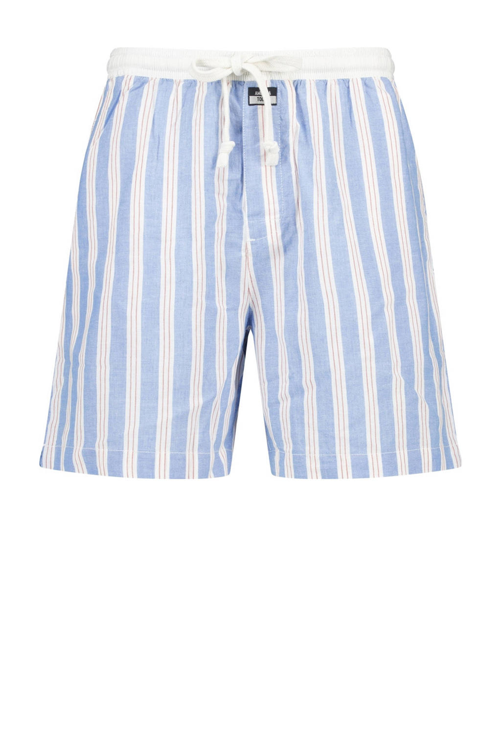 America Today pyjamashort Lennon blauw/bruin/wit