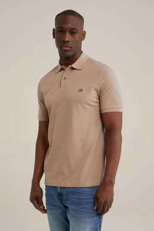 slim fit polo beige wood