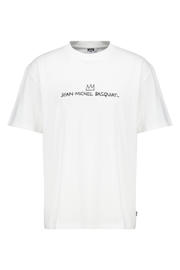 thumbnail: Ecru heren America Today T-shirt Elmar van katoen met backprint, korte mouwen en ronde hals