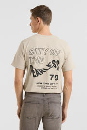 thumbnail: anytime T-shirt met printopdruk beige