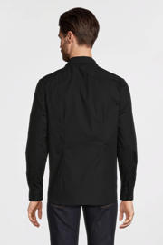 thumbnail: anytime slim fit poplin overhemd zwart
