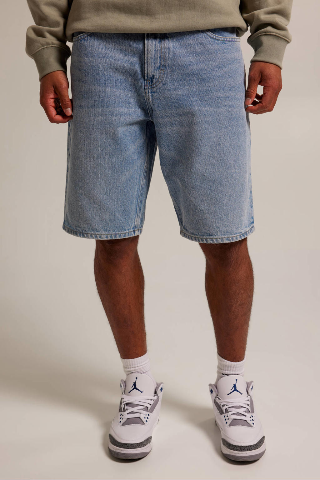 America Today regular fit short medium blue denim