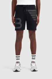 thumbnail: Ballin regular fit short met printopdruk zwart