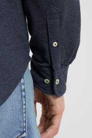 thumbnail: anytime piqué longsleeve overhemd marineblauw