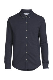 thumbnail: anytime piqué longsleeve overhemd marineblauw