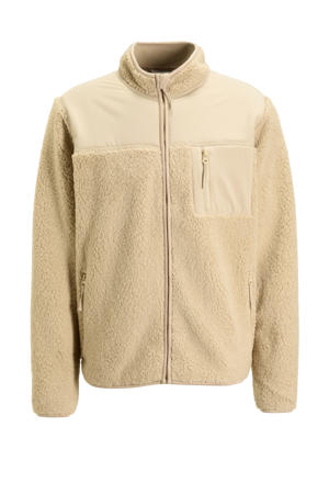 teddy fleece vest beige
