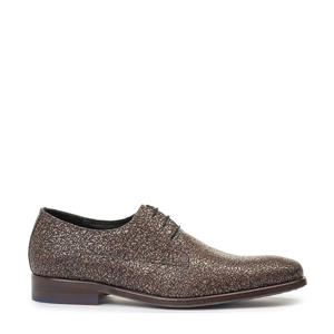 De Stijler 20.10  leren veterschoenen taupe