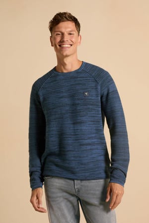 gemêleerde pullover blauw