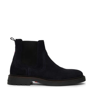   suède chelsea boots donkerblauw