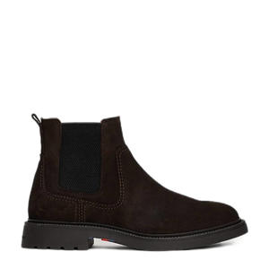   suède chelsea boots bruin