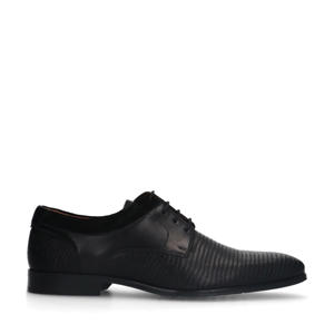   leren veterschoenen zwart
