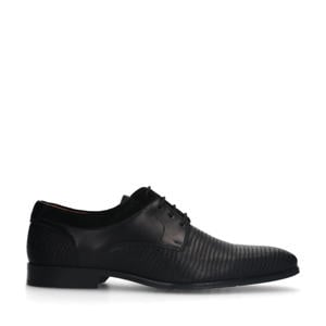 leren veterschoenen zwart