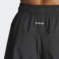 thumbnail: Zwarte heren adidas Sportswear Senior sportshort van polyester met regular fit, regular waist en effen