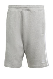 thumbnail: Grijze heren adidas Originals sweatshort van katoen met straight fit, elastische tailleband met koord en logo dessin