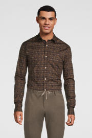 thumbnail: A fish named Fred regular fit overhemd met all over print bruin