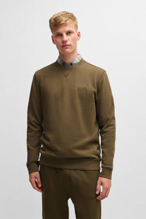 sweater Westart met logo open green