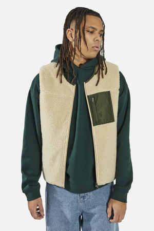 reversible bodywarmer RRCorey groen/beige