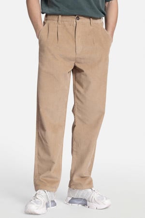 corduroy loose fit broek RRJohn travertine