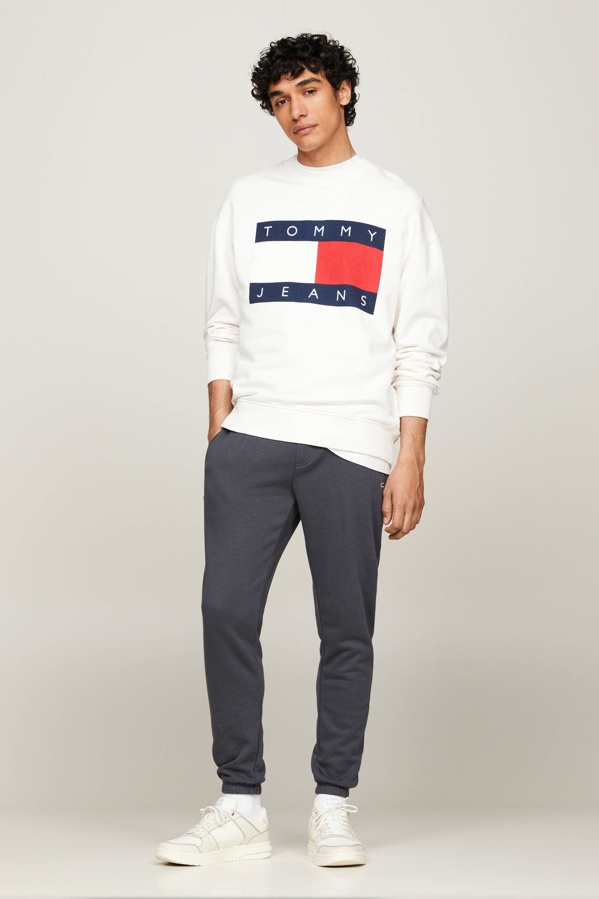 Tommy Jeans slim fit joggingbroek zwart Union River