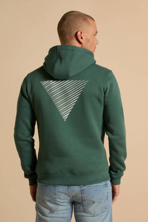 hoodie met backprint groen