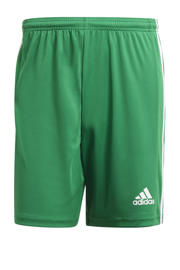 thumbnail: Groen en witte heren adidas Performance Senior sportshort Squadra 21 van polyester met elastische tailleband met koord