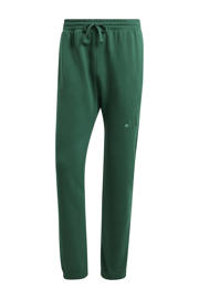 thumbnail: Groene heren adidas Sportswear joggingbroek van katoen met regular fit, elastische tailleband met koord en effen