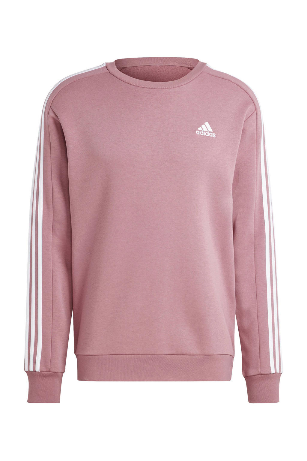 Roze heren adidas Sportswear sweater van katoen met logo dessin, lange mouwen en ronde hals