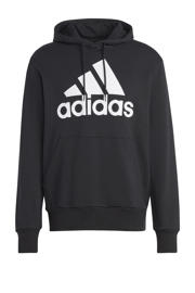 thumbnail: Zwarte heren adidas Sportswear hoodie van katoen met logo dessin, lange mouwen en capuchon