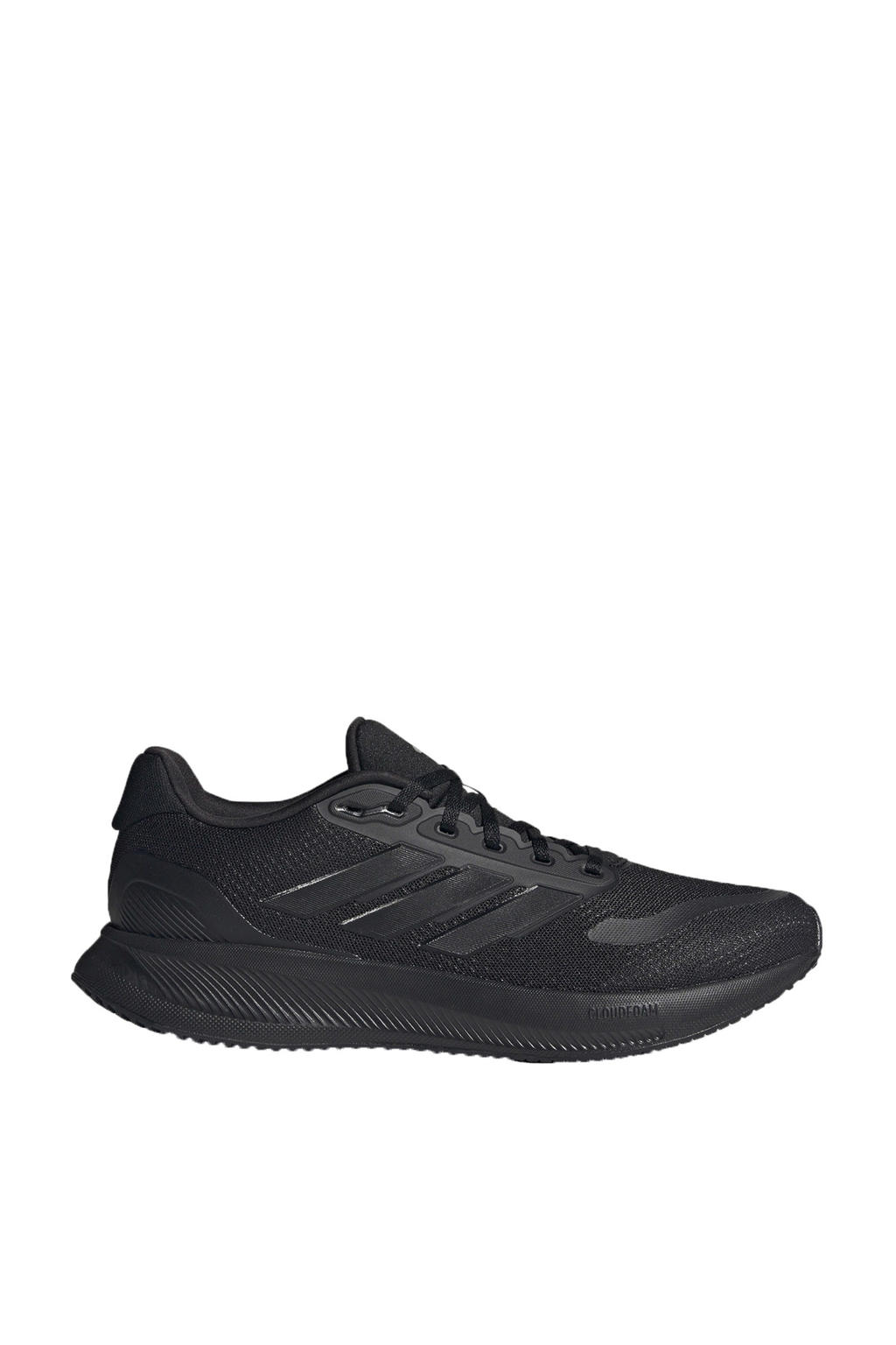 Zwarte heren adidas Performance Runfalcon 5 hardloopschoenen van mesh-pu/voering: mesh/voetbed: eva met veters