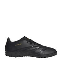 thumbnail: Zwart en antraciete heren adidas Performance Predator Club senior voetbalschoenen van imitatieleer/voering: mesh/voetbed: eva met veters