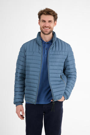 gewatteerde jas blauw