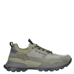 Rackam Runner  suède sneakers grijs/olijfgroen