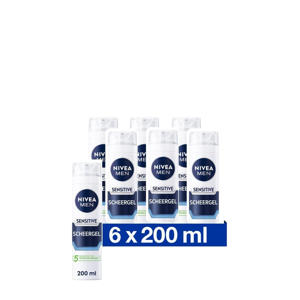 Sensitive scheergel - voordeelverpakking - 6 x 200 ml