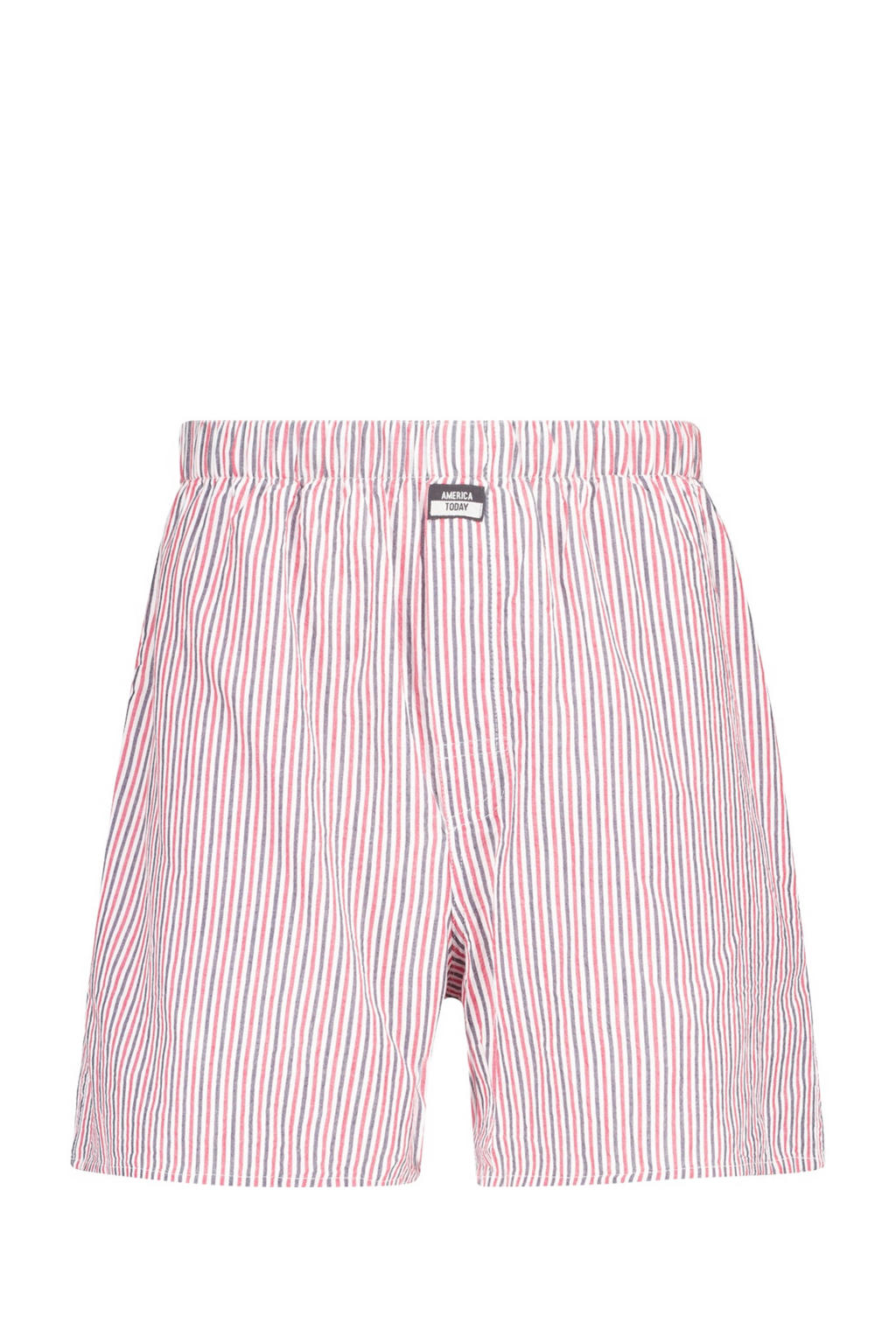 America Today wijde boxershort Thomas rood/zwart/wit