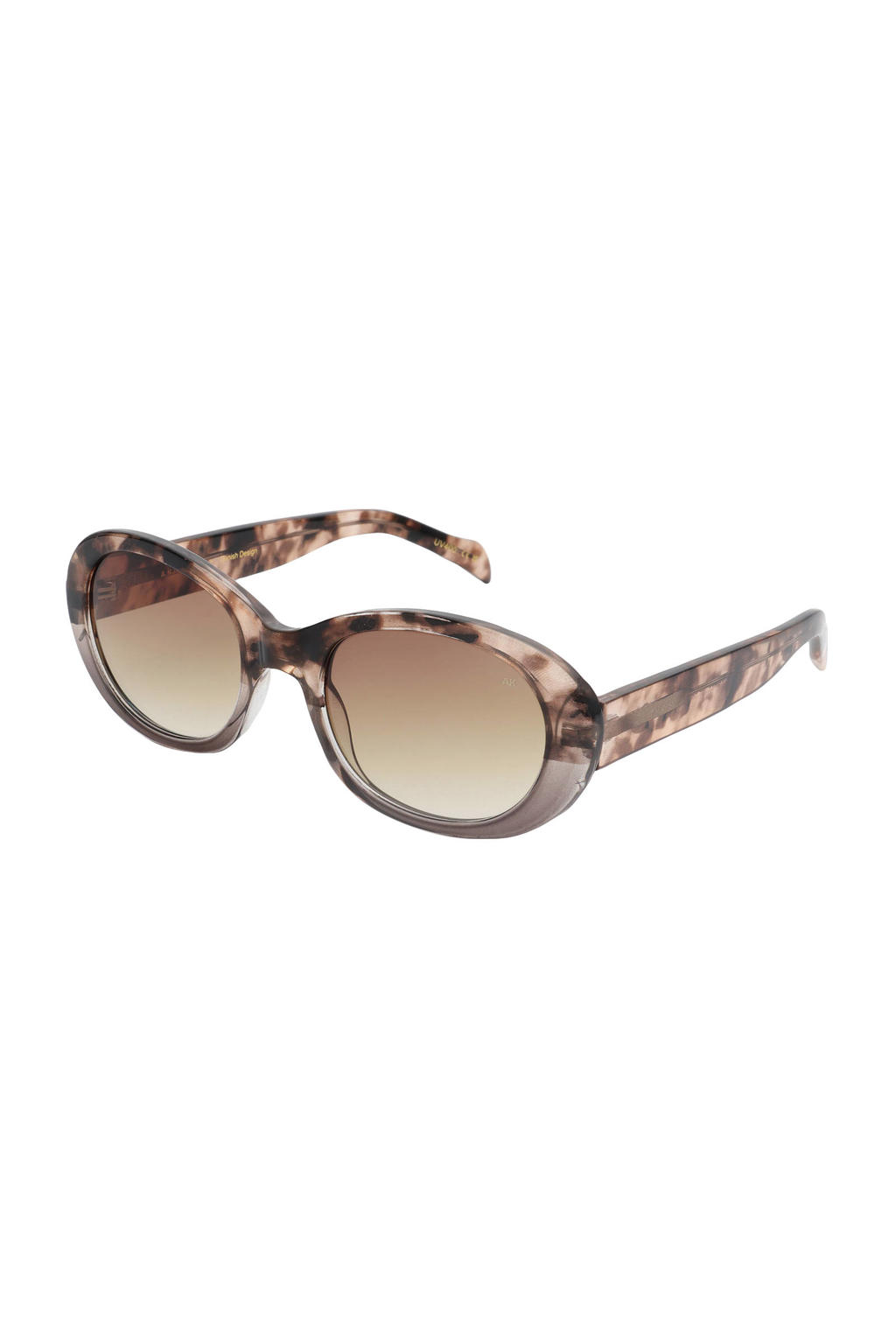 A.Kjaerbede zonnebril Anma met tortoise print lichtbruin