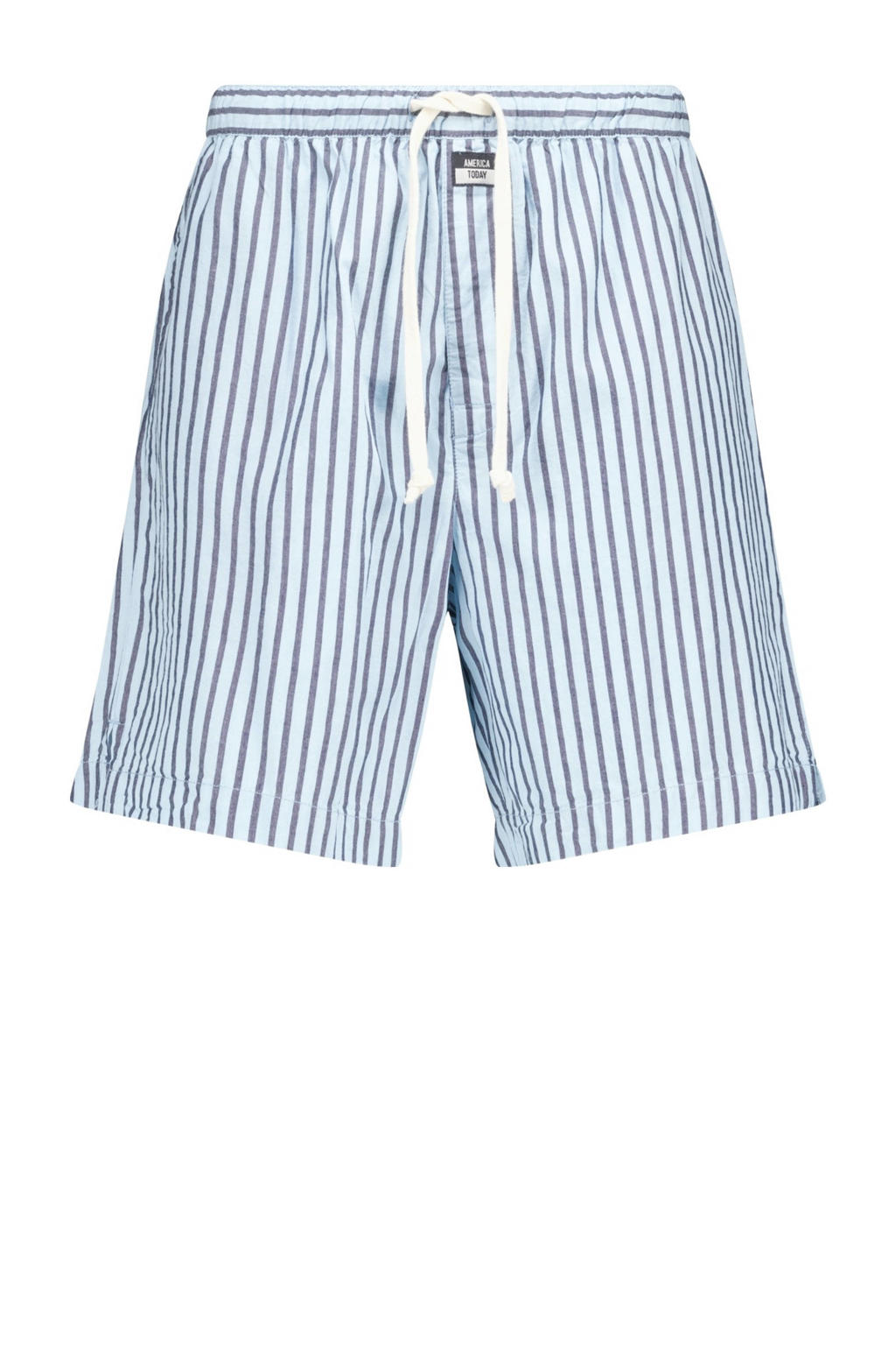America Today pyjamashort Lennon lichtblauw/donkerblauw