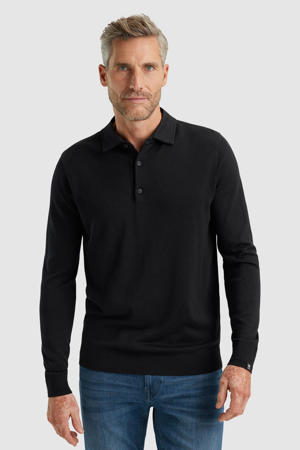 regular polo gebreid zwart