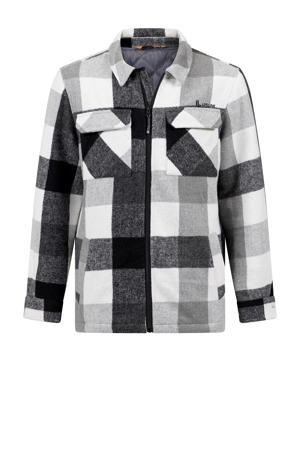 gewatteerd flanel overshirt Bello zwart/grijs/wit
