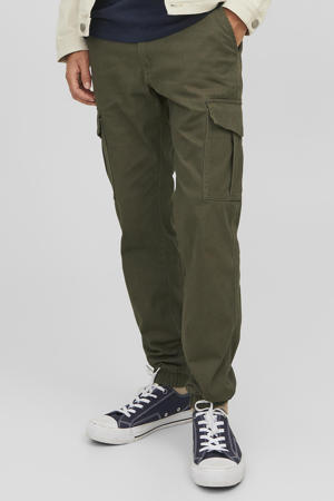 slim fit cargo broek JREBMICHAEL donkergroen