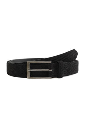 suede riem Braylan zwart