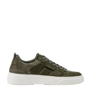T1930 Tennis  suède sneakers olijfgroen