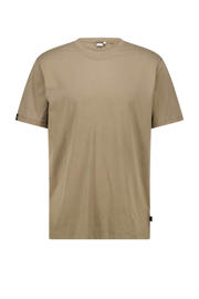 thumbnail: Bruine heren America Today oversized T-shirt Eric van katoen met effen, korte mouwen en ronde hals