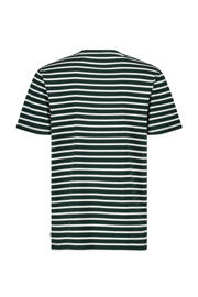 thumbnail: Blauwe heren America Today oversized T-shirt Eric van katoen met strepenprint, korte mouwen en ronde hals