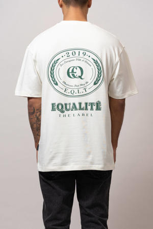 T-shirt LEO met backprint ecru